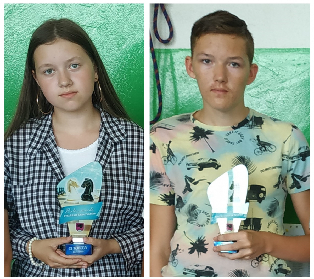Kristīne un Jānis vice čempioni Balvu novada čempionāta šahā
