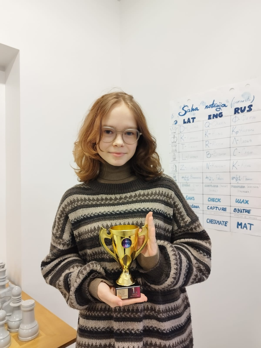Miroslava Nagle Latgales jauniešu čempionāta šahā čempione