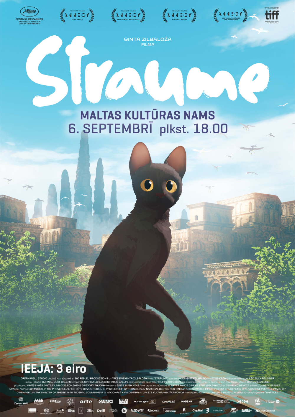 Maltas kultūras namā notiks Ginta Zilbaloža pilnmetrāžas animācijas filmas “Straume” seanss