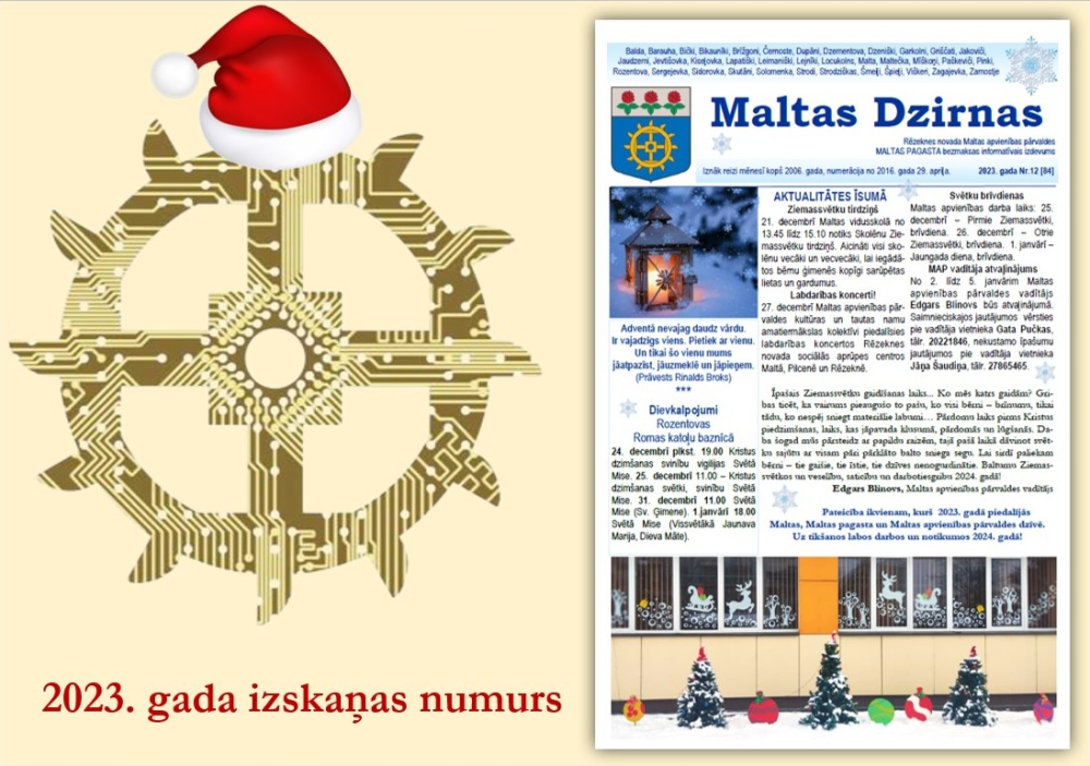 Informatīvā izdevuma &quot;Maltas Dzirnas&quot; decembra numurs